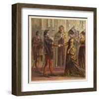 The Marriage of Henry V of England and Catherine de Valois the Daughter of Charles VI of France-Joseph Kronheim-Framed Art Print