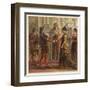 The Marriage of Henry V of England and Catherine de Valois the Daughter of Charles VI of France-Joseph Kronheim-Framed Art Print