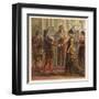 The Marriage of Henry V of England and Catherine de Valois the Daughter of Charles VI of France-Joseph Kronheim-Framed Art Print