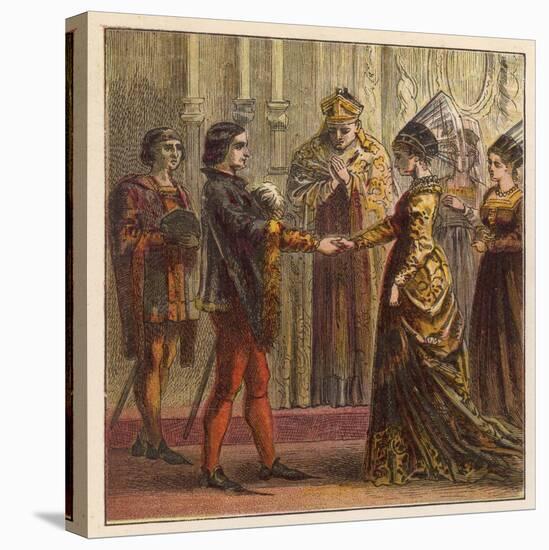 The Marriage of Henry V of England and Catherine de Valois the Daughter of Charles VI of France-Joseph Kronheim-Stretched Canvas