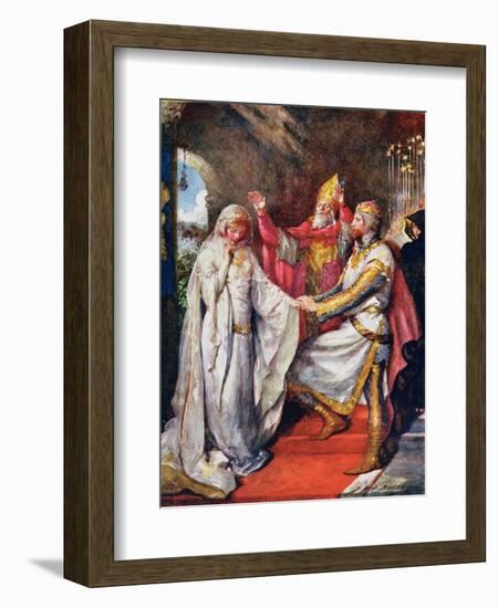 The Marriage of King Arthur and Queen Guinevere, Illustration for 'Children's Stories from…-John Henry Frederick Bacon-Framed Giclee Print