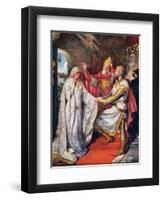 The Marriage of King Arthur and Queen Guinevere, Illustration for 'Children's Stories from…-John Henry Frederick Bacon-Framed Giclee Print