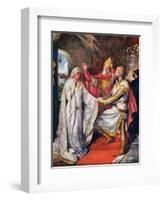 The Marriage of King Arthur and Queen Guinevere, Illustration for 'Children's Stories from…-John Henry Frederick Bacon-Framed Giclee Print