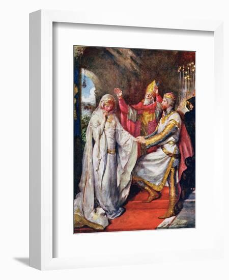 The Marriage of King Arthur and Queen Guinevere, Illustration for 'Children's Stories from…-John Henry Frederick Bacon-Framed Giclee Print