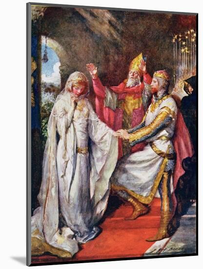 The Marriage of King Arthur and Queen Guinevere, Illustration for 'Children's Stories from…-John Henry Frederick Bacon-Mounted Giclee Print