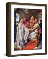 The Marriage of King Arthur and Queen Guinevere, Illustration for 'Children's Stories from…-John Henry Frederick Bacon-Framed Giclee Print