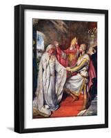 The Marriage of King Arthur and Queen Guinevere, Illustration for 'Children's Stories from…-John Henry Frederick Bacon-Framed Giclee Print