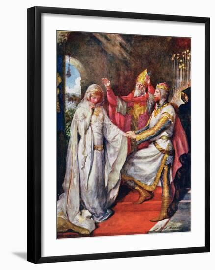 The Marriage of King Arthur and Queen Guinevere, Illustration for 'Children's Stories from…-John Henry Frederick Bacon-Framed Giclee Print