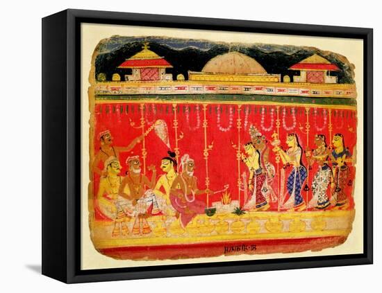 The Marriage of Krishna's Parents-null-Framed Stretched Canvas
