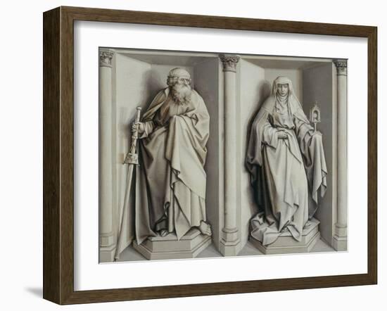 The Marriage of Mary and Joseph. (Revers)-Robert Campin-Framed Giclee Print