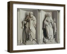 The Marriage of Mary and Joseph. (Revers)-Robert Campin-Framed Giclee Print