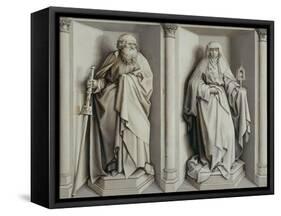 The Marriage of Mary and Joseph. (Revers)-Robert Campin-Framed Stretched Canvas