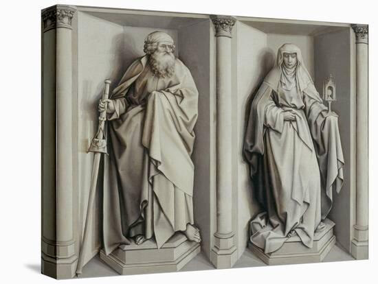 The Marriage of Mary and Joseph. (Revers)-Robert Campin-Stretched Canvas