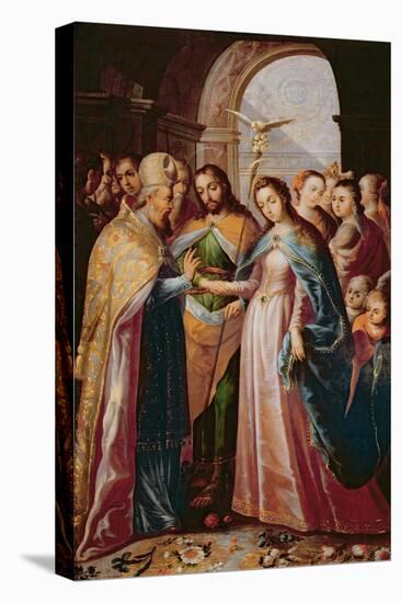 The Marriage of Mary and Joseph-Mexican School-Stretched Canvas