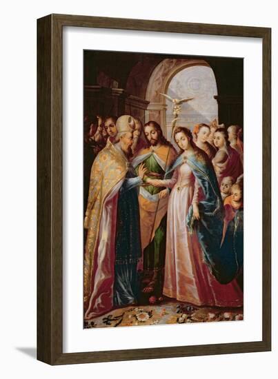 The Marriage of Mary and Joseph-Mexican School-Framed Giclee Print