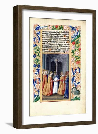 The Marriage of Michal to David, from the "Book of Hours of Louis D'Orleans", 1469-Jean Colombe-Framed Giclee Print