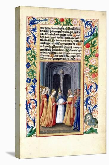 The Marriage of Michal to David, from the "Book of Hours of Louis D'Orleans", 1469-Jean Colombe-Stretched Canvas