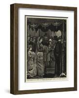 The Marriage of Mr Leopold De Rothschild and Mademoiselle Marie Perugia in the Central Synagogue-null-Framed Giclee Print