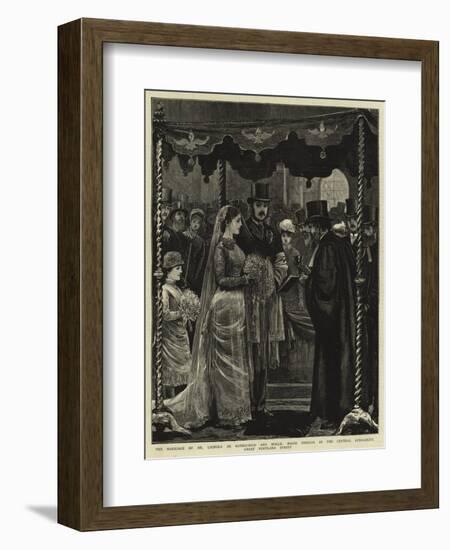 The Marriage of Mr Leopold De Rothschild and Mademoiselle Marie Perugia in the Central Synagogue-null-Framed Giclee Print