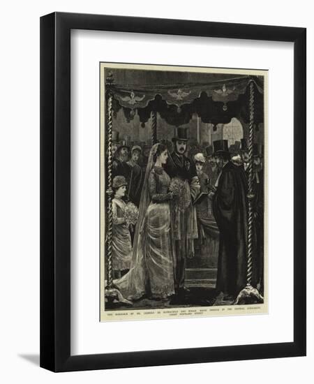 The Marriage of Mr Leopold De Rothschild and Mademoiselle Marie Perugia in the Central Synagogue-null-Framed Giclee Print