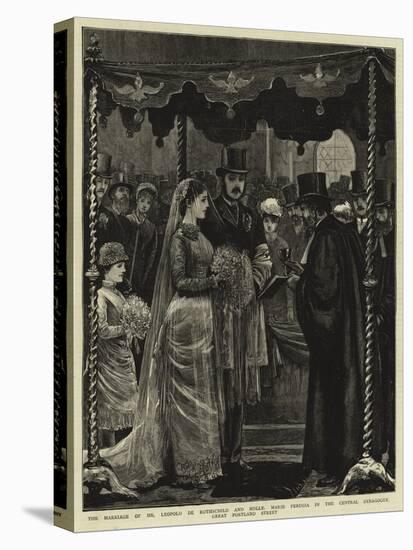 The Marriage of Mr Leopold De Rothschild and Mademoiselle Marie Perugia in the Central Synagogue-null-Stretched Canvas