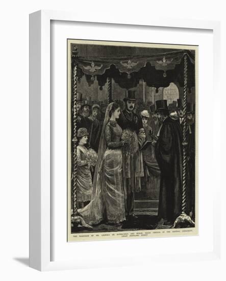 The Marriage of Mr Leopold De Rothschild and Mademoiselle Marie Perugia in the Central Synagogue-null-Framed Premium Giclee Print