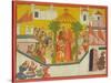The Marriage of Rama and His Brothers from the "Sangri Ramayana"-null-Stretched Canvas