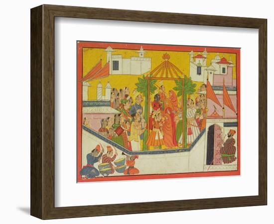 The Marriage of Rama and His Brothers from the "Sangri Ramayana"-null-Framed Giclee Print