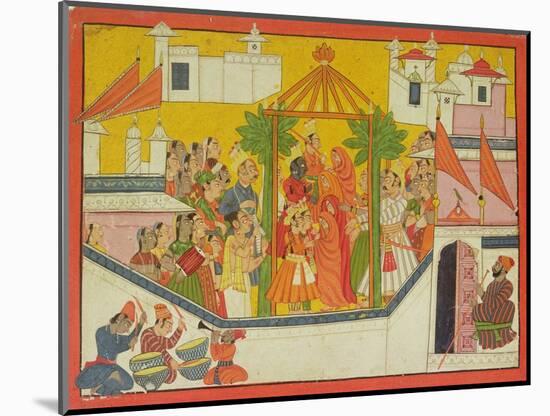 The Marriage of Rama and His Brothers from the "Sangri Ramayana"-null-Mounted Giclee Print