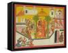 The Marriage of Rama and His Brothers from the "Sangri Ramayana"-null-Framed Stretched Canvas