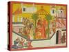 The Marriage of Rama and His Brothers from the "Sangri Ramayana"-null-Stretched Canvas