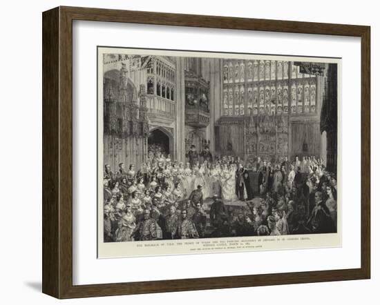 The Marriage of T R H the Prince of Wales and the Princess Alexandra of Denmark in St George's Chap-George Housman Thomas-Framed Giclee Print