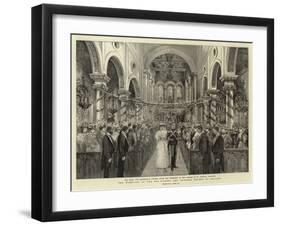 The Marriage of the Duc D'Aosta and Princess Helene of Orleans-Joseph Nash-Framed Giclee Print