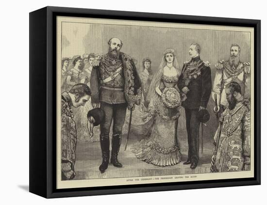 The Marriage of the Duke of Connaught, after the Ceremony, the Procession Leaving the Altar-null-Framed Stretched Canvas