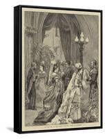 The Marriage of the Duke of Connaught, at the Top of the Grand Staircase, Going to Luncheon-Henry Woods-Framed Stretched Canvas