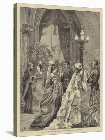 The Marriage of the Duke of Connaught, at the Top of the Grand Staircase, Going to Luncheon-Henry Woods-Stretched Canvas