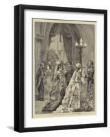 The Marriage of the Duke of Connaught, at the Top of the Grand Staircase, Going to Luncheon-Henry Woods-Framed Giclee Print