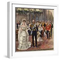 The Marriage of the Duke of Cornwall and York to Princess Mary-Henry Payne-Framed Giclee Print