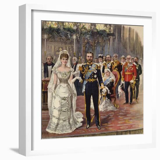 The Marriage of the Duke of Cornwall and York to Princess Mary-Henry Payne-Framed Giclee Print