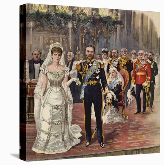 The Marriage of the Duke of Cornwall and York to Princess Mary-Henry Payne-Stretched Canvas