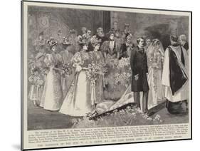 The Marriage of the Honourable W F D Smith, Mp and Lady Esther Gore, at St Clement Danes, Strand-null-Mounted Giclee Print