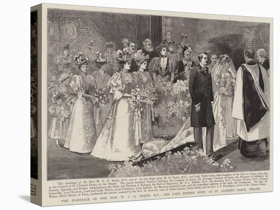 The Marriage of the Honourable W F D Smith, Mp and Lady Esther Gore, at St Clement Danes, Strand-null-Stretched Canvas