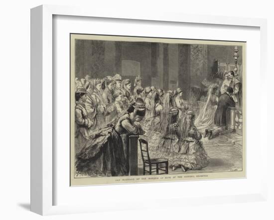 The Marriage of the Marquis of Bute at the Oratory, Brompton-Godefroy Durand-Framed Giclee Print