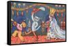 The Marriage of the Marquis of Carabas and the Princess, Illustration from 'Puss in Boots', C.1949-null-Framed Stretched Canvas