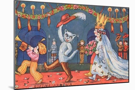 The Marriage of the Marquis of Carabas and the Princess, Illustration from 'Puss in Boots', C.1949-null-Mounted Giclee Print