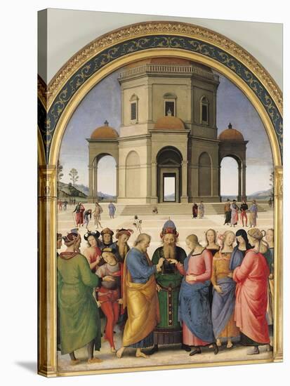 The Marriage of the Virgin, 1500-04-Pietro Perugino-Stretched Canvas