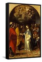 The Marriage of the Virgin, c.1693-Esteban Márquez de Velasco-Framed Stretched Canvas