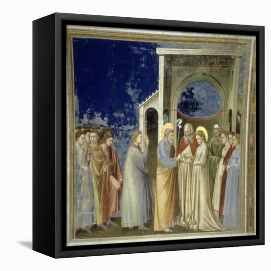 The Marriage of the Virgin, circa 1305-Giotto di Bondone-Framed Stretched Canvas