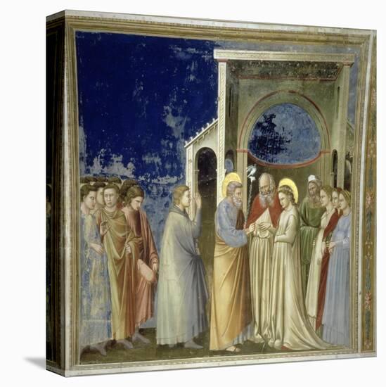 The Marriage of the Virgin, circa 1305-Giotto di Bondone-Stretched Canvas
