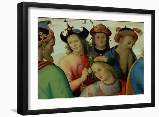 The Marriage of the Virgin, Detail of the Suitors, 1500-04-Pietro Perugino-Framed Giclee Print